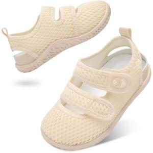 Centipede Demon Toddler Sandals Boys Girls Water Shoes Adjustable Kids Aqua Socks Barefoot Summer Shoes Quick Dry Breathable Lightweight for Swim Beach Pool Waterpark(Beige)