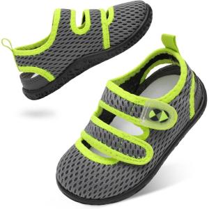 Centipede Demon Toddler Sandals Boys Girls Water Shoes Adjustable Kids Aqua Socks Barefoot Summer Shoes Quick Dry Breathable Lightweight for Swim Beach Pool Waterpark(Dgreygreen)
