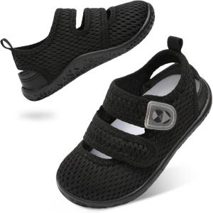 Centipede Demon Toddler Sandals Boys Girls Water Shoes Adjustable Kids Aqua Socks Barefoot Summer Shoes Quick Dry Breathable Lightweight for Swim Beach Pool Waterpark(Black)