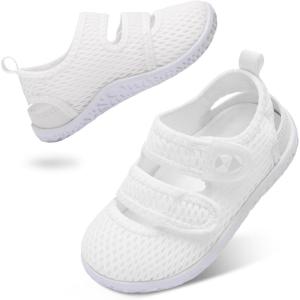 Centipede Demon Toddler Sandals Boys Girls Water Shoes Adjustable Kids Aqua Socks Barefoot Summer Shoes Quick Dry Breathable Lightweight for Swim Beach Pool Waterpark(White)