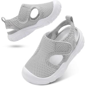 Centipede Demon Toddler Water Shoes Boys Girls Kids Sandals Barefoot Swim Aqua Socks Wide Breathable Quick Dry Lightweight for Pool Beach Hiking Summer Outdoor(Lightgrey)