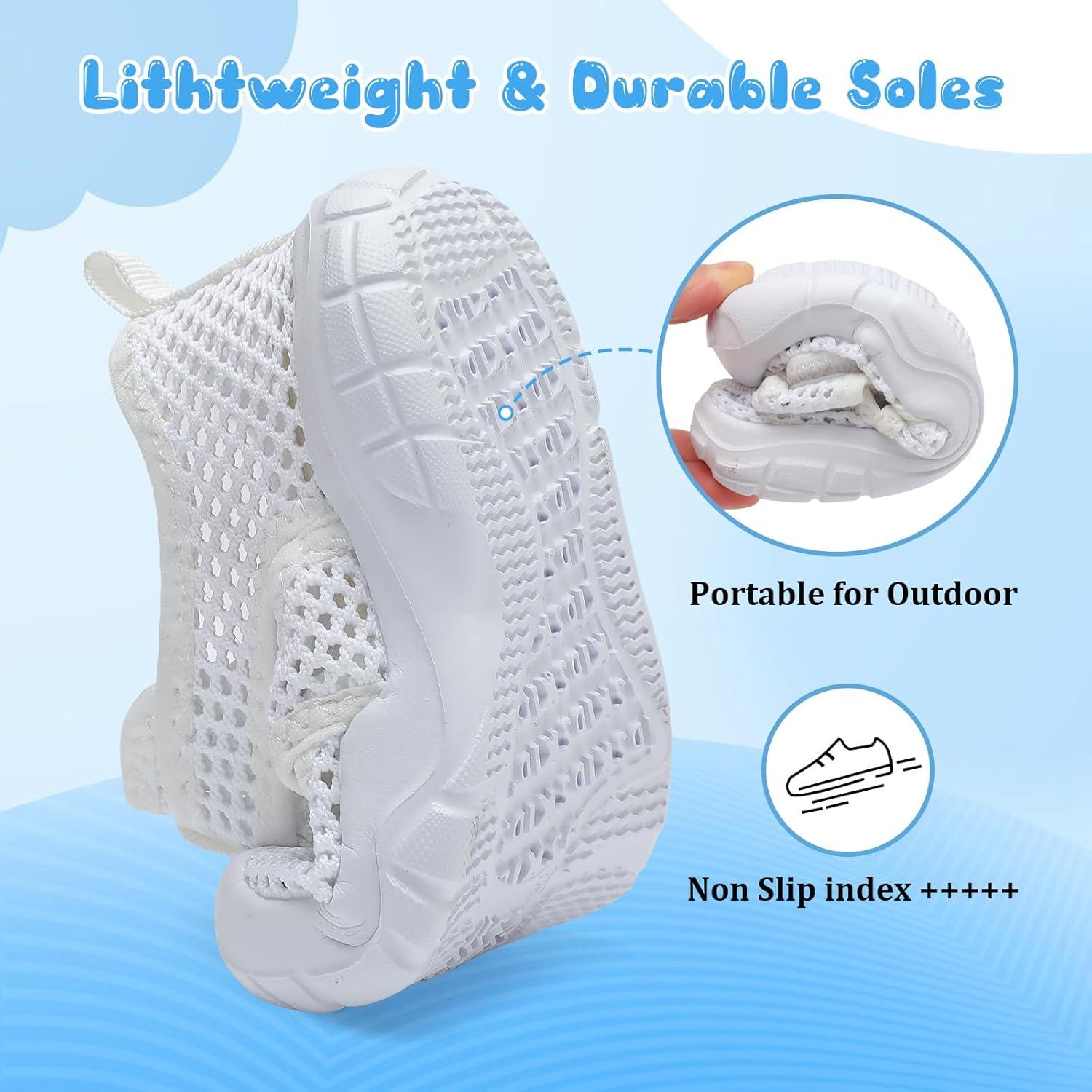 image:imageCentipede Demon Toddler Sandals for Boys Girls Kids Water Sandals Outdoor Breathable Aqua Shoes Summer Barefoot Shoes Lightweight Qucik Dry for Swim Pool BeachWhite