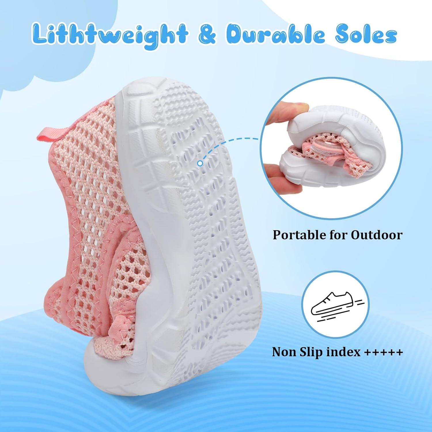 image:imageCentipede Demon Toddler Sandals for Boys Girls Kids Water Sandals Outdoor Breathable Aqua Shoes Summer Barefoot Shoes Lightweight Qucik Dry for Swim Pool BeachPink