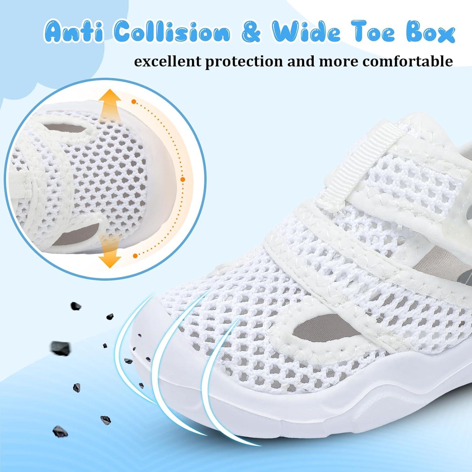 image:imageCentipede Demon Toddler Sandals for Boys Girls Kids Water Sandals Outdoor Breathable Aqua Shoes Summer Barefoot Shoes Lightweight Qucik Dry for Swim Pool BeachWhite
