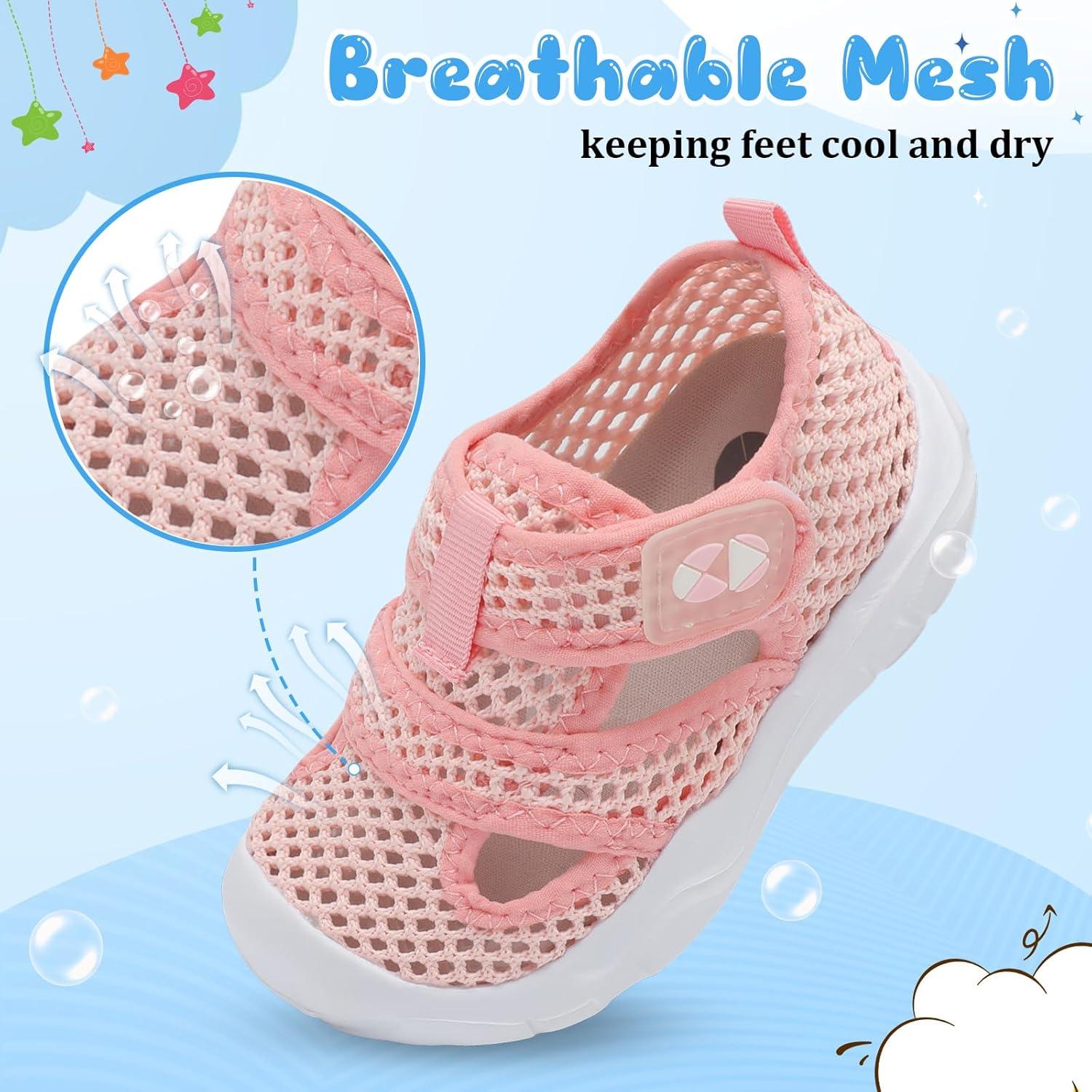 image:imageCentipede Demon Toddler Sandals for Boys Girls Kids Water Sandals Outdoor Breathable Aqua Shoes Summer Barefoot Shoes Lightweight Qucik Dry for Swim Pool BeachPink