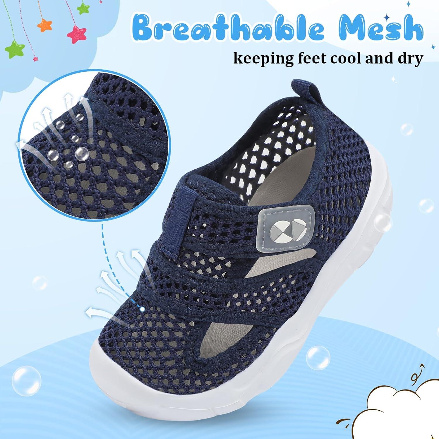 image:imageCentipede Demon Toddler Sandals for Boys Girls Kids Water Sandals Outdoor Breathable Aqua Shoes Summer Barefoot Shoes Lightweight Qucik Dry for Swim Pool BeachDark Blue