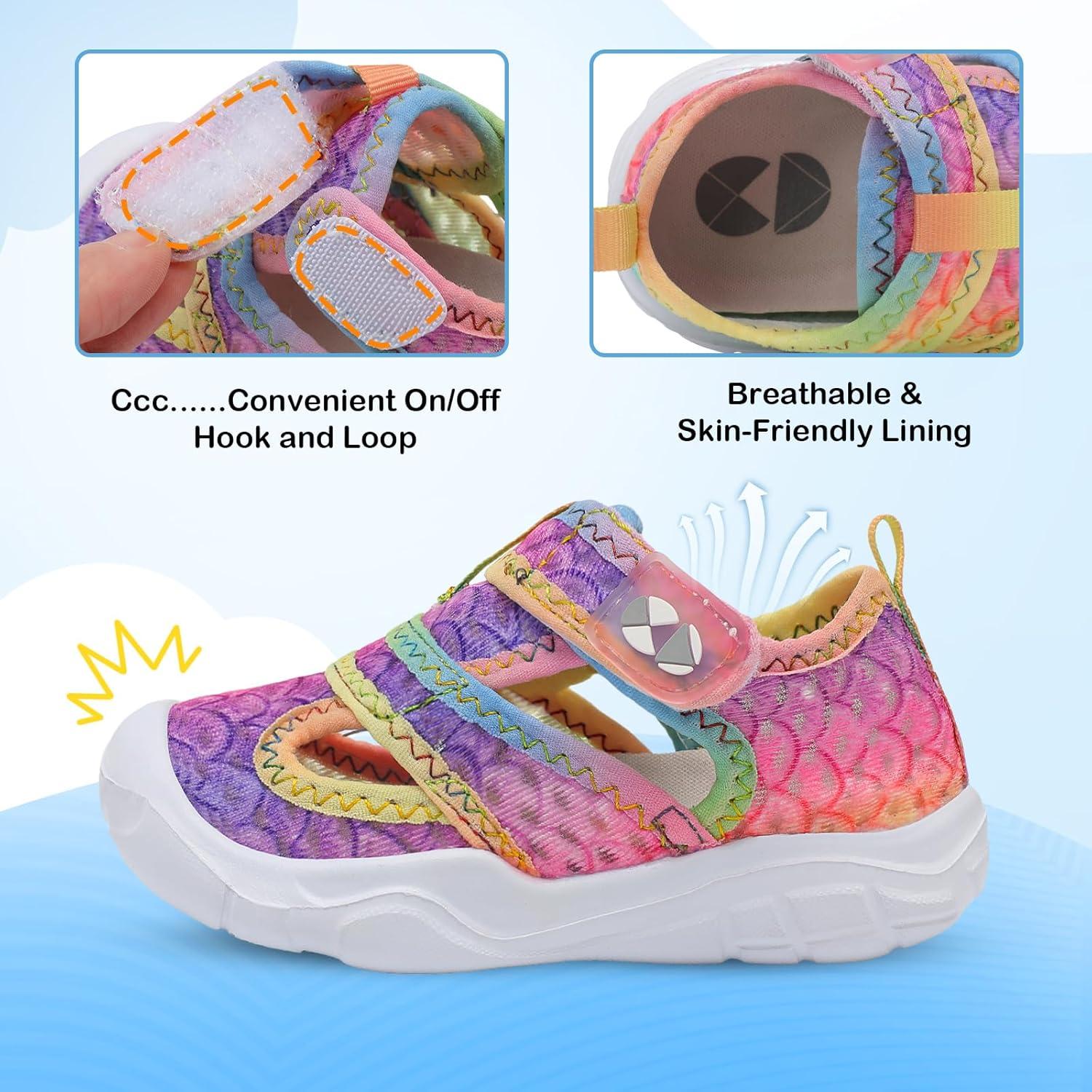 image:imageCentipede Demon Toddler Sandals for Boys Girls Kids Water Sandals Outdoor Breathable Aqua Shoes Summer Barefoot Shoes Lightweight Qucik Dry for Swim Pool BeachYl Qcyellow
