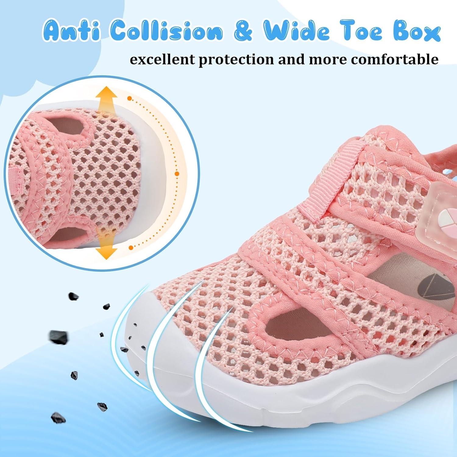 image:imageCentipede Demon Toddler Sandals for Boys Girls Kids Water Sandals Outdoor Breathable Aqua Shoes Summer Barefoot Shoes Lightweight Qucik Dry for Swim Pool BeachPink