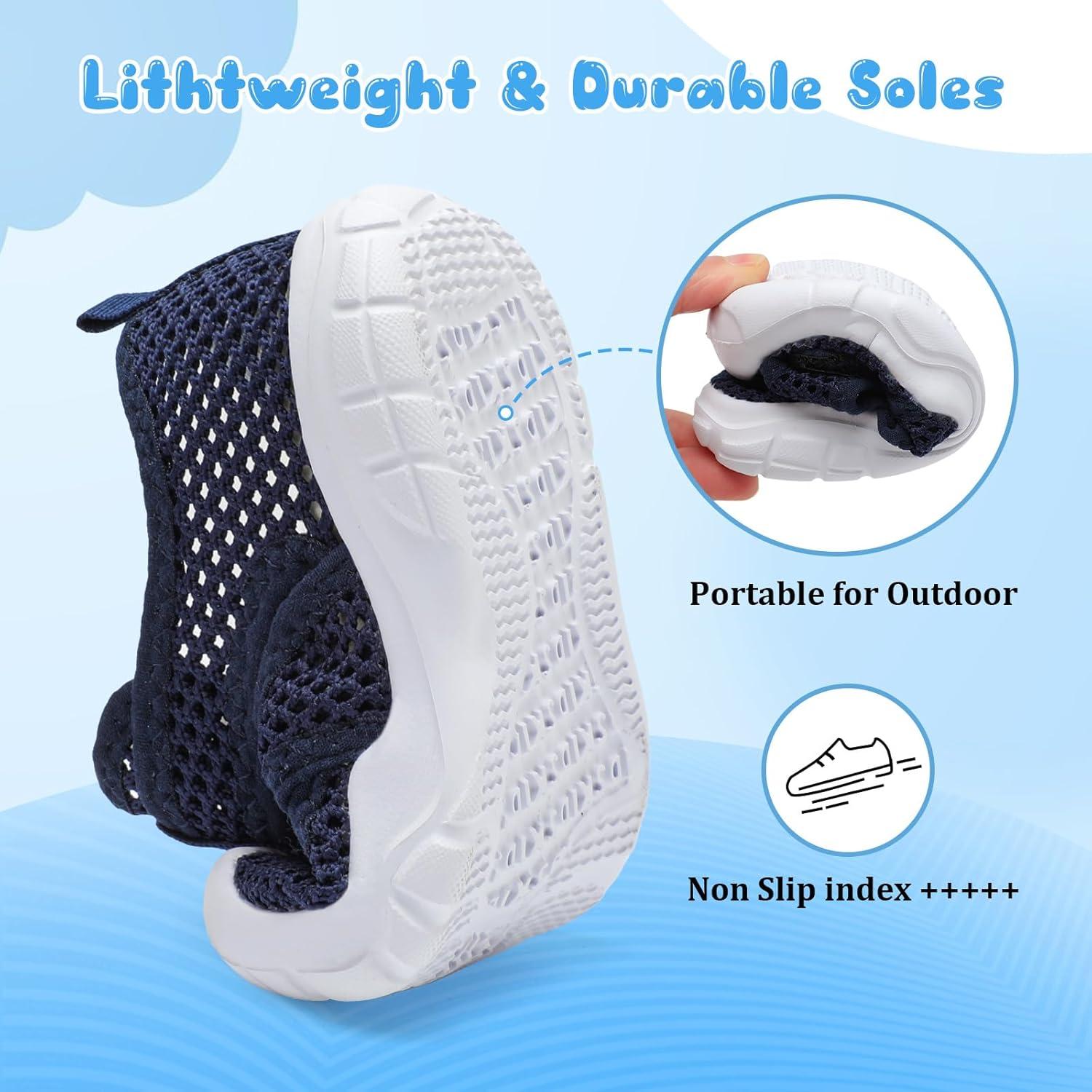 image:imageCentipede Demon Toddler Sandals for Boys Girls Kids Water Sandals Outdoor Breathable Aqua Shoes Summer Barefoot Shoes Lightweight Qucik Dry for Swim Pool BeachDark Blue