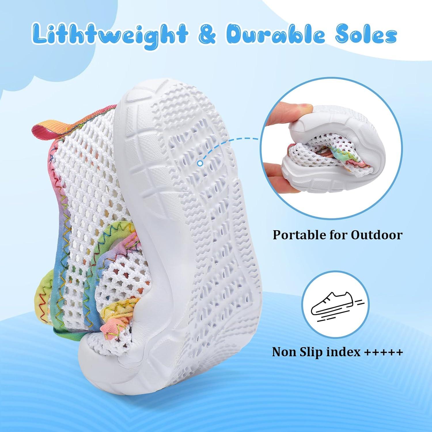 image:imageCentipede Demon Toddler Sandals for Boys Girls Kids Water Sandals Outdoor Breathable Aqua Shoes Summer Barefoot Shoes Lightweight Qucik Dry for Swim Pool BeachQc White