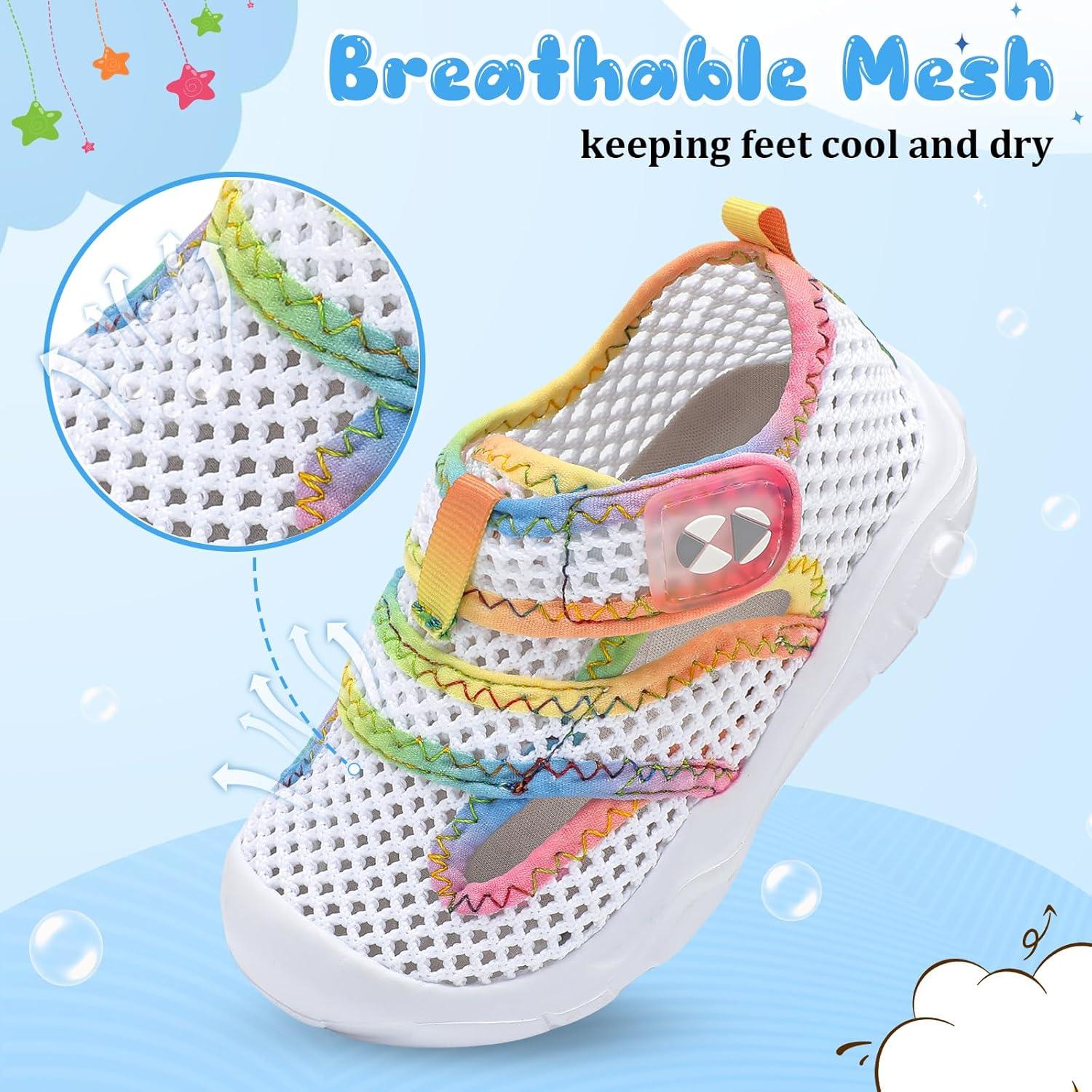 image:imageCentipede Demon Toddler Sandals for Boys Girls Kids Water Sandals Outdoor Breathable Aqua Shoes Summer Barefoot Shoes Lightweight Qucik Dry for Swim Pool BeachQc White