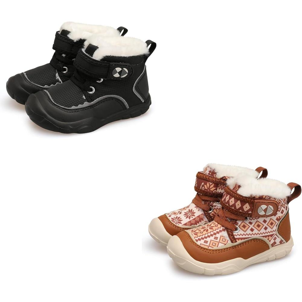 image:imageCentipede Demon Toddler Boots Boys Girls Winter Boots Set of 2 Pairs Size 7 Toddler Black Boxibrown