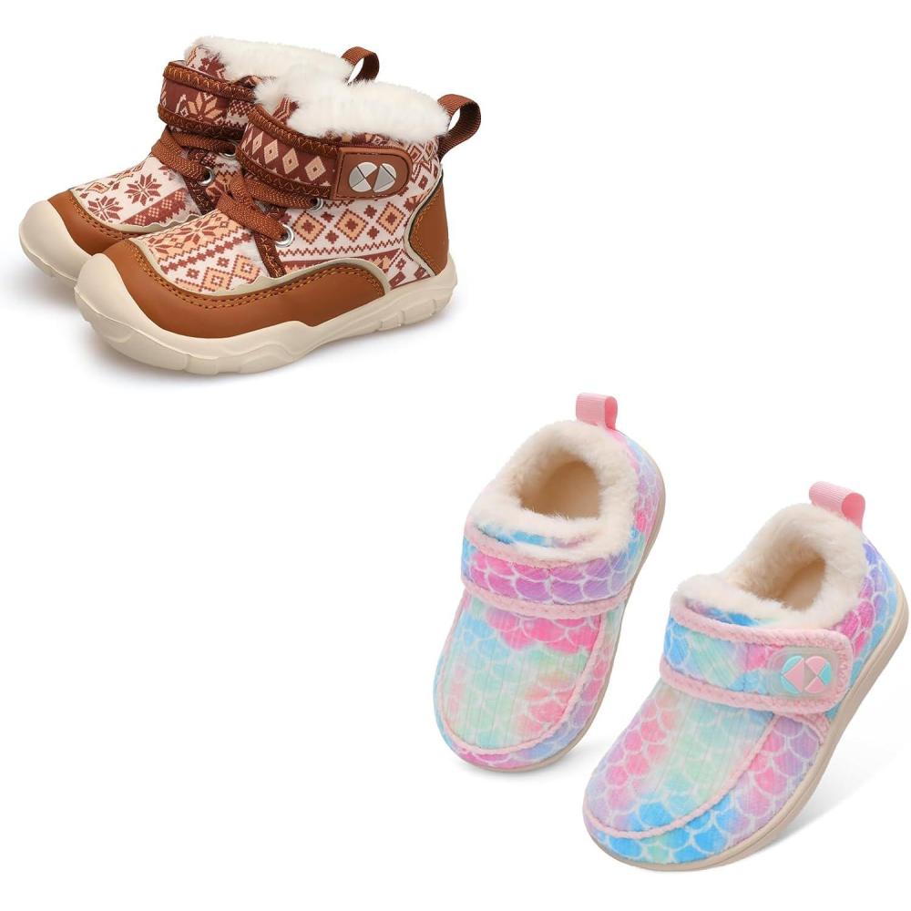 image:imageCentipede Demon Toddler Boots Boys Girls Winter Boots Set of 2 Pairs Size 7 Toddler Boxibrown Colorscale