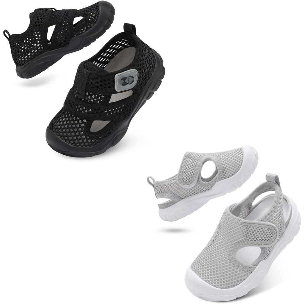 image:imageCentipede Demon Toddler Sandals Boys Girls Kids Swim Beach Water Shoes Set of 2 Pairs Size 775 Toddler Black Light Grey