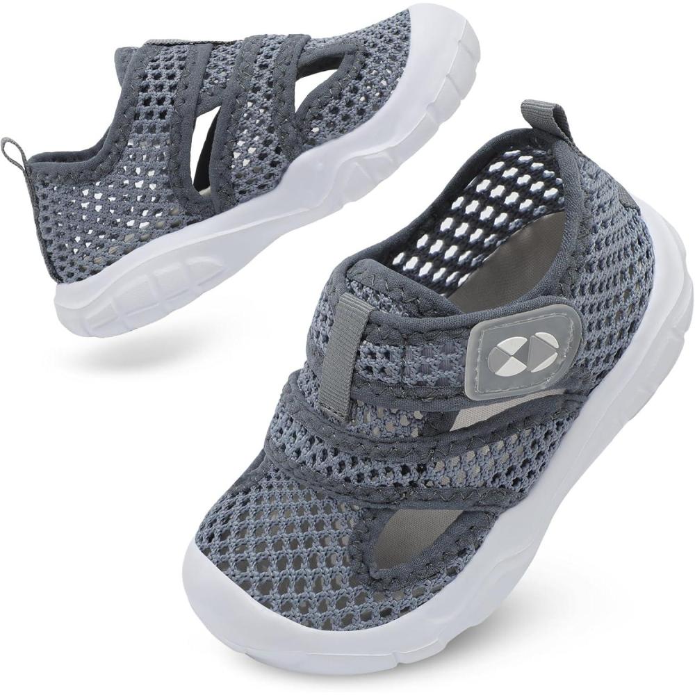 image:imageCentipede Demon Toddler Sandals for Boys Girls Kids Water Sandals Outdoor Breathable Aqua Shoes Summer Barefoot Shoes Lightweight Qucik Dry for Swim Pool BeachGrey