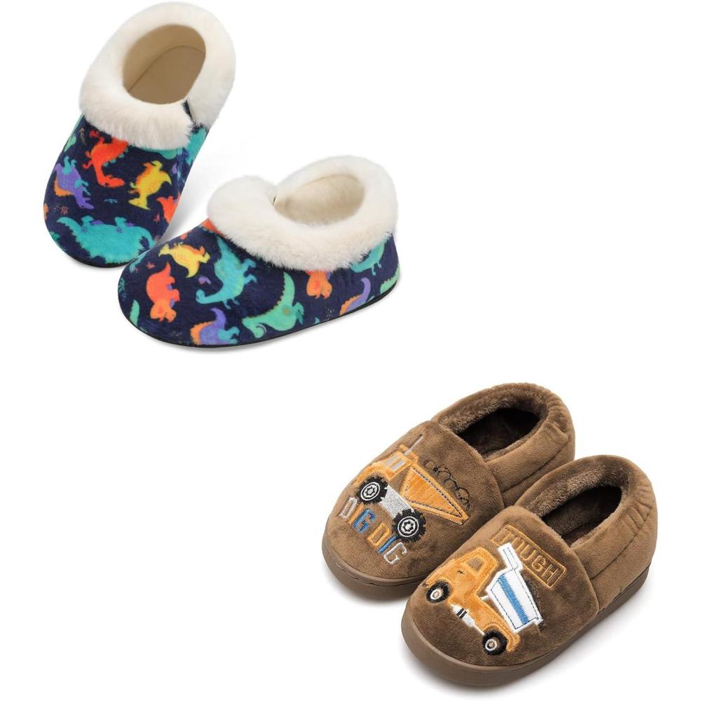 image:imageCentipede Demon Toddler Slippers for Boys Girls Slip On Kids House Shoes Set of 2 Pairs Size 7 Toddler