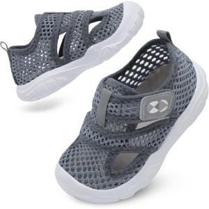 Centipede Demon Toddler Sandals for Boys Girls Kids Water Sandals Outdoor Breathable Aqua Shoes Summer Barefoot Shoes Lightweight Qucik Dry for Swim Pool Beach(Grey)