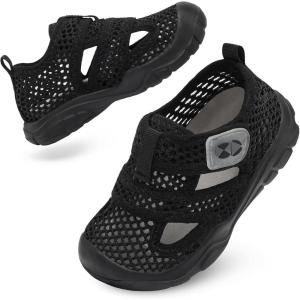 Centipede Demon Toddler Sandals for Boys Girls Kids Water Sandals Outdoor Breathable Aqua Shoes Summer Barefoot Shoes Lightweight Qucik Dry for Swim Pool Beach(Black)