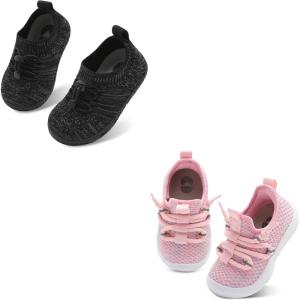 Centipede Demon Toddler Shoes for Boys Girls Breathable Lightweight Walking Shoes Fashion Sneakers Set of 2 Pairs Size 6-7 Toddler