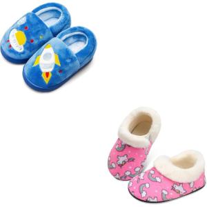 Centipede Demon Toddler Slippers for Boys Girls Slip on Kids House Shoes Set of 2 Pairs Size 9 Toddler