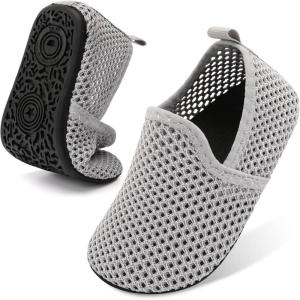 Centipede Demon Toddler Water Shoes for Girls Boys Kids Baby Beach Swim Aqua Socks Quick Dry Summer Sandals for Pool Outdoor Sports Barefoot Sock Shoe Rubber Soles Slippers(Grey)