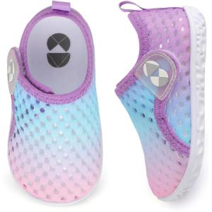 Centipede Demon Toddler Water Shoes for Girls Boys Kids Barefoot Swim Beach Aqua Socks Summer Sandals Breathable Quick Dry for Pool River Outdoor Water Sports(Ty2 Purblpink)