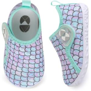 Centipede Demon Toddler Water Shoes for Girls Boys Kids Barefoot Swim Beach Aqua Socks Summer Sandals Breathable Quick Dry for Pool River Outdoor Water Sports(Ty2 Cyan Scale)