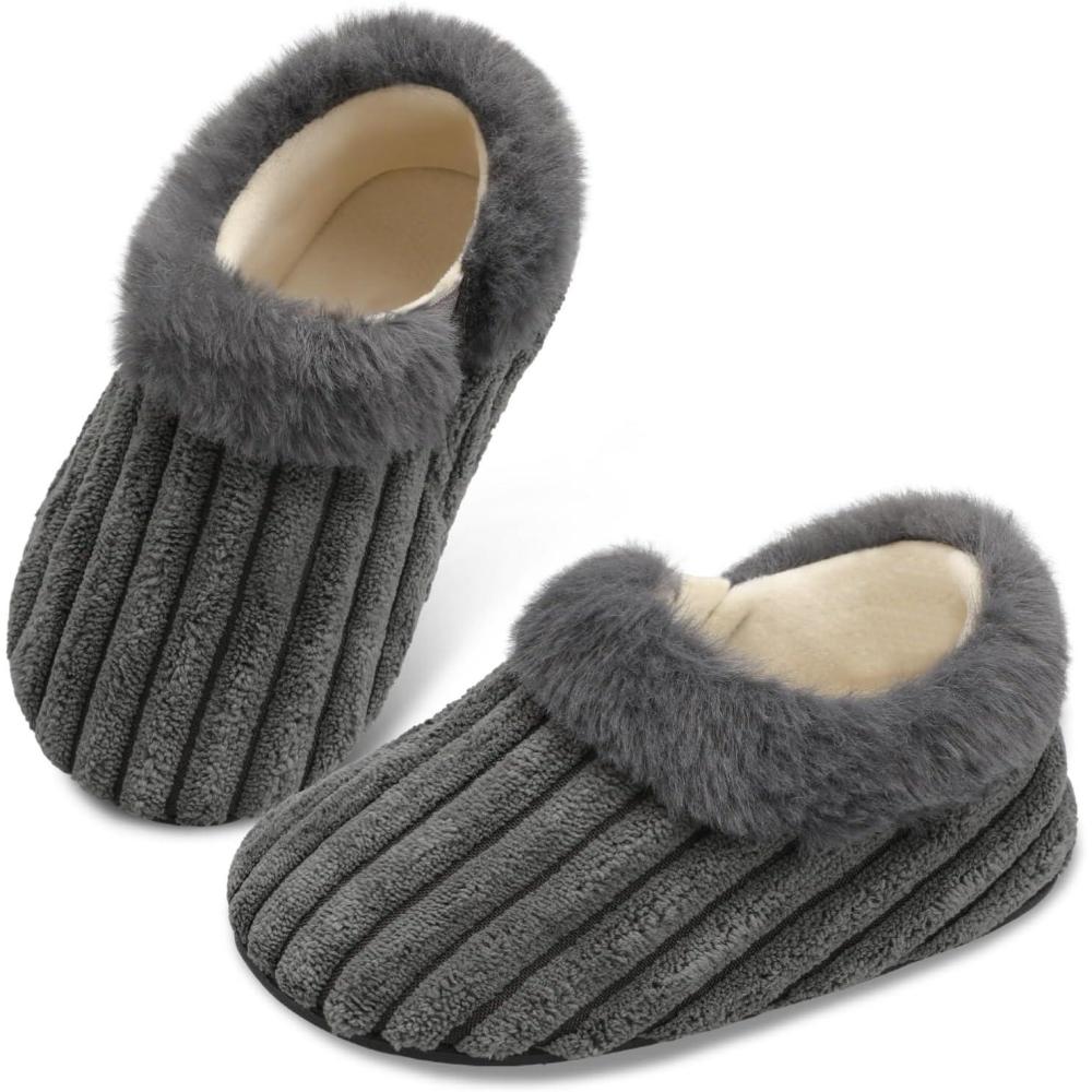 image:imageCentipede Demon Toddler Slippers for Boys Girls Slip on Kids Baby Toddlers House Shoes Lightweight Barefoot Furry Sock Shoes Indoor Outdoor Warm Walking ShoesTy2 Grey