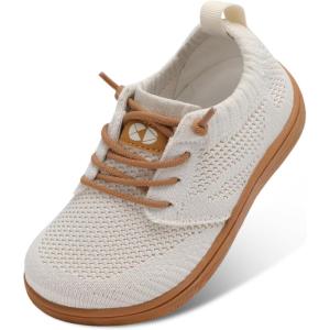 Centipede Demon Toddler Shoes Wide Kids Shoes Boys Girls Barefoot Sneakers Slip On Tennis Sneakers Zero Drop Minimalist Breathable Dress for Outdoor Walking Casual School(Beige)