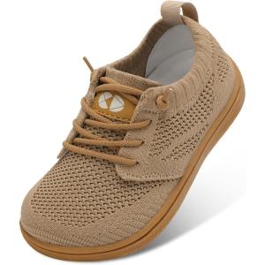 Centipede Demon Toddler Shoes Wide Kids Shoes Boys Girls Barefoot Sneakers Slip On Tennis Sneakers Zero Drop Minimalist Breathable Dress for Outdoor Walking Casual School(Lightbrown)