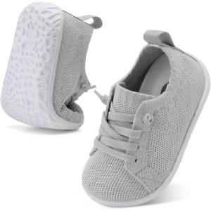 Centipede Demon Baby Shoes Baby Boy Girl First Walking Shoes Breathable Barefoot Infant Shoe Lightweight Slip On Sneakers Soft Sock Shoe(Light Grey)